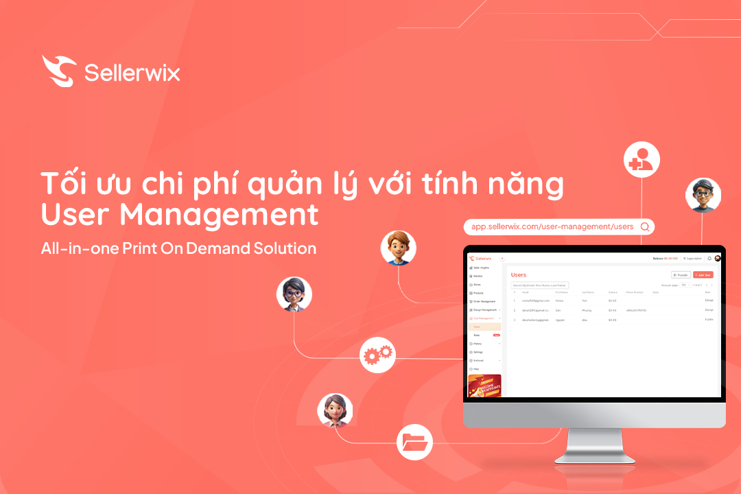 TốI ưu 50% chi phí quản lý với tính năng User Management trên hệ thống Sellerwix