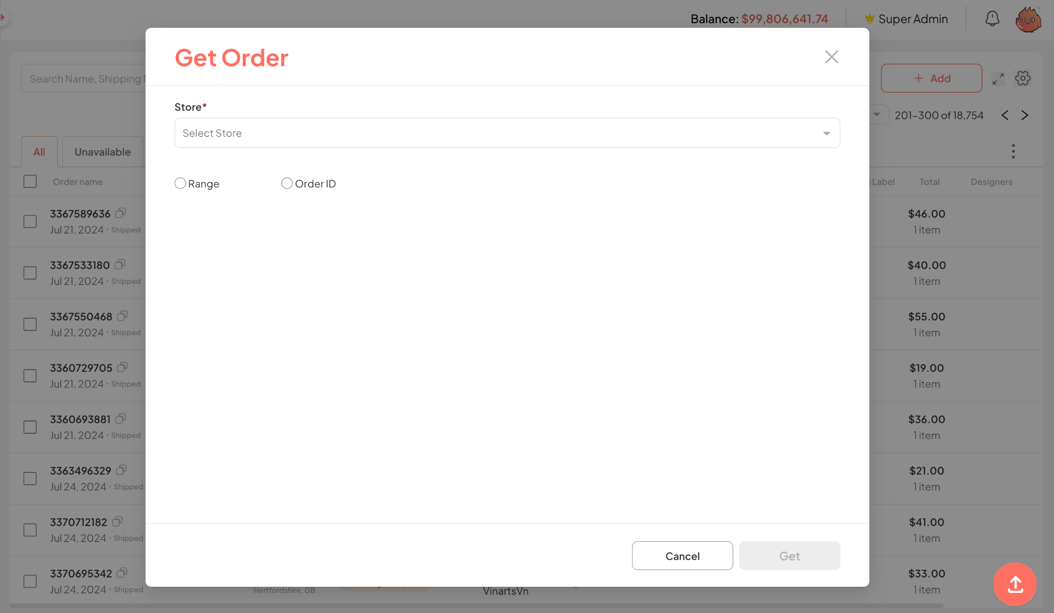 Order Management